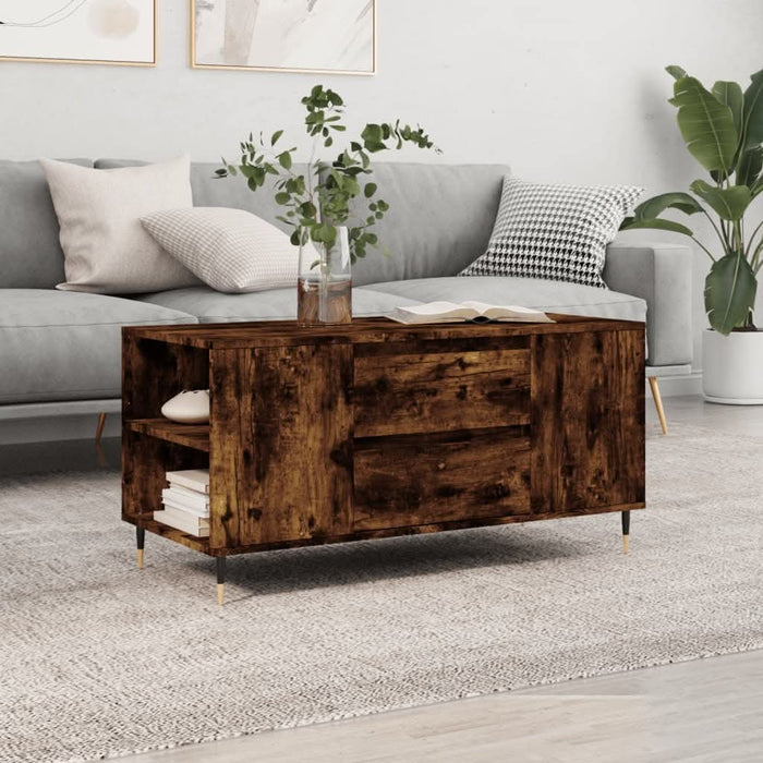 Măsuță de cafea, stejar afumat, 102x44,5x50 cm, lemn prelucrat - WALTI WALTI