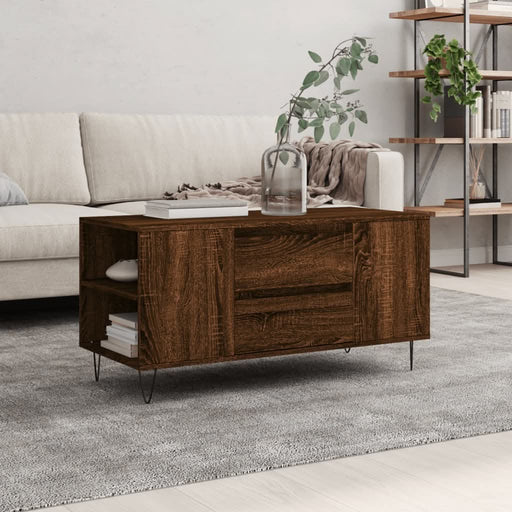Măsuță de cafea, stejar maro, 102x44,5x50 cm, lemn prelucrat - WALTI WALTI