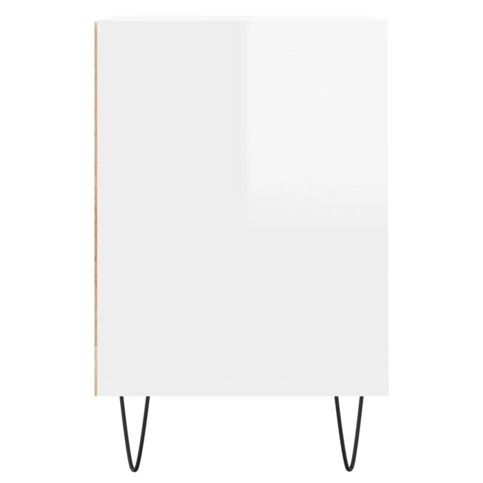 Comodă TV, alb extralucios, 100x35x55 cm, lemn prelucrat - WALTI WALTI