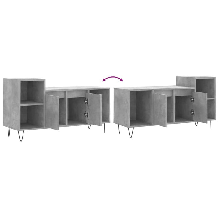 Comodă TV, gri beton, 100x35x55 cm, lemn prelucrat - WALTI WALTI