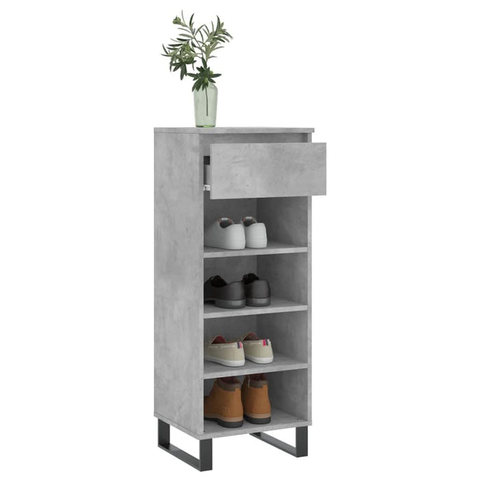 Pantofar, gri beton, 40x36x105 cm, lemn prelucrat - WALTI WALTI
