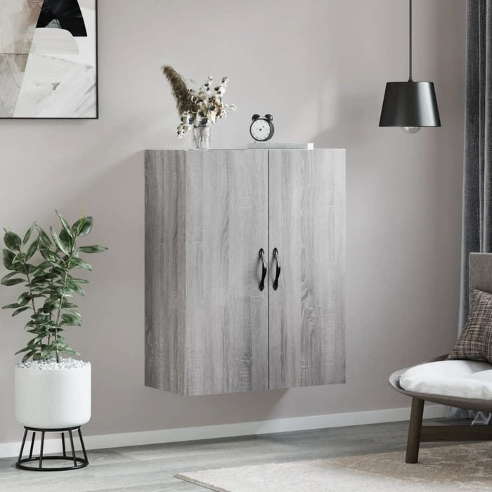 Dulap pe perete, sonoma gri, 69,5x34x90 cm, lemn prelucrat - WALTI WALTI