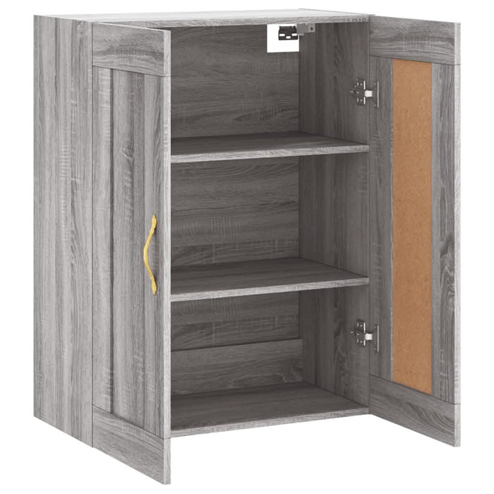 Dulap pe perete, sonoma gri, 69,5x34x90 cm, lemn prelucrat - WALTI WALTI