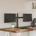 Suport de perete pentru monitor dublu VESA 75/100 mm negru oțel - WALTI WALTI