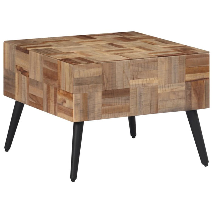 Măsuță de cafea, gri, 55x55x40 cm, lemn masiv de tec reciclat - WALTI WALTI