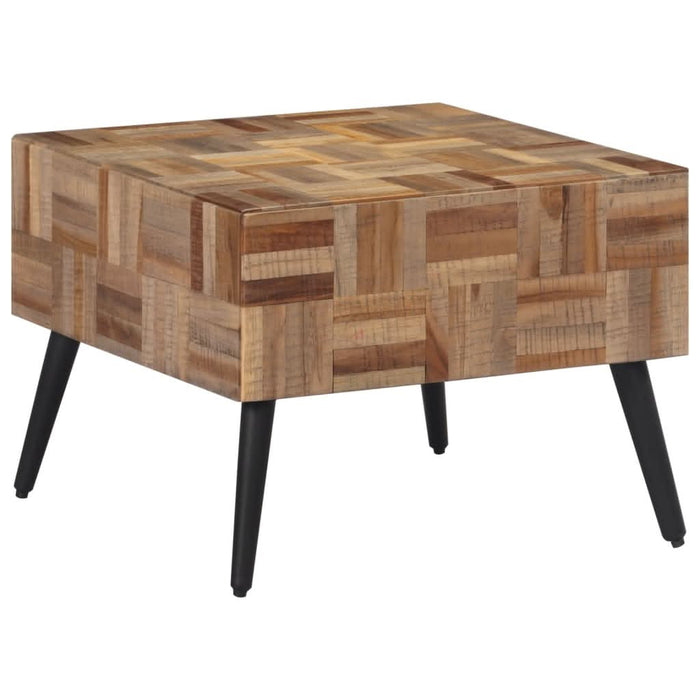 Măsuță de cafea, gri, 55x55x40 cm, lemn masiv de tec reciclat - WALTI WALTI