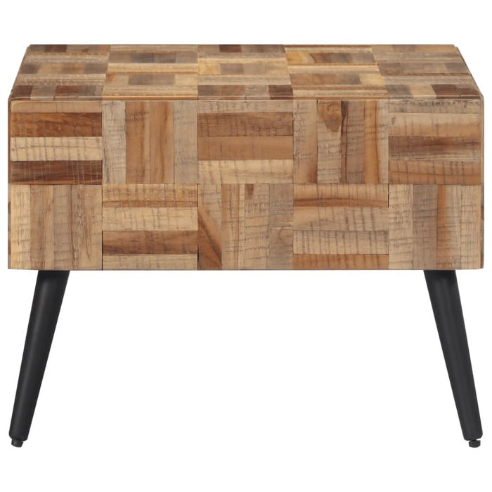 Măsuță de cafea, gri, 55x55x40 cm, lemn masiv de tec reciclat - WALTI WALTI