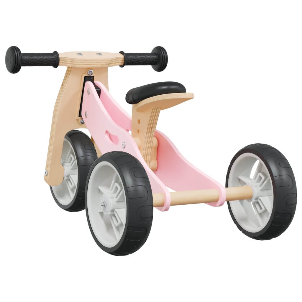 Bicicletă de echilibru pentru copii 2 în 1, roz
