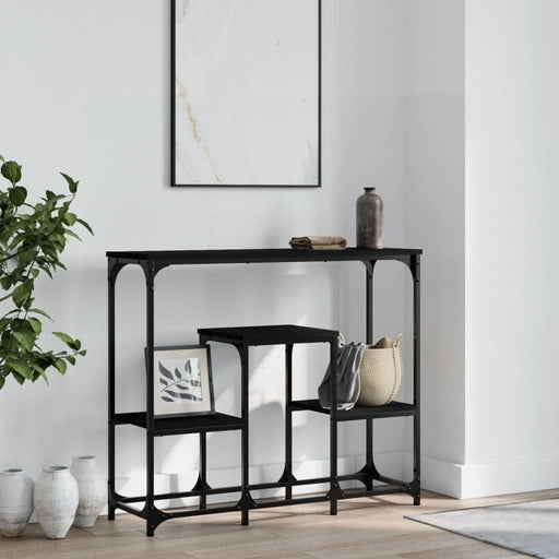 Măsuță consolă, negru, 89,5x28x76 cm, lemn prelucrat - WALTI WALTI