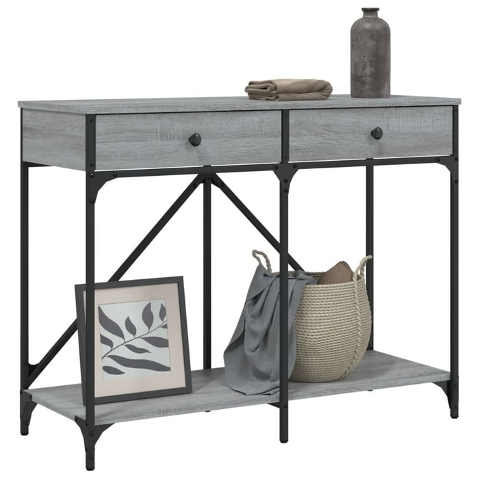 Măsuță consolă, gri sonoma, 100x39x78,5 cm, lemn prelucrat - WALTI WALTI