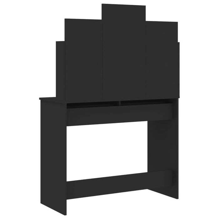Masă de toaletă cu oglindă, negru, 96x39x142 cm - WALTI WALTI