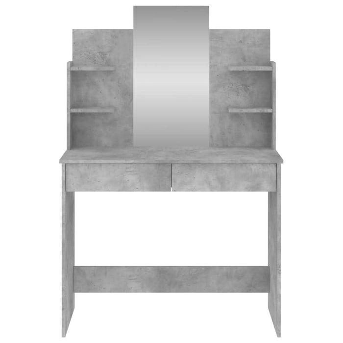 Masă de toaletă cu oglindă, gri beton, 96x39x142 cm - WALTI WALTI