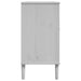 Servantă SENJA, aspect ratan alb, 112x40x80 cm, lemn masiv pin - WALTI WALTI