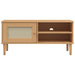 Comodă TV SENJA aspect ratan maro, 106x40x49 cm, lemn masiv pin - WALTI WALTI