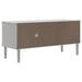 Comodă TV SENJA aspect ratan alb, 106x40x49 cm, lemn masiv pin - WALTI WALTI