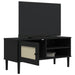 Comodă TV SENJA aspect ratan negru 106x40x49 cm lemn masiv pin - WALTI WALTI