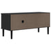 Comodă TV SENJA aspect ratan negru 106x40x49 cm lemn masiv pin - WALTI WALTI