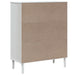 Dulap înalt SENJA aspect ratan alb, 90x40x112cm, lemn masiv pin - WALTI WALTI