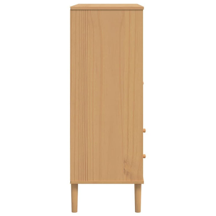 Dulap înalt SENJA aspect ratan maro, 90x40x112cm - WALTI WALTI