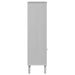 Bibliotecă SENJA, aspect ratan alb, 90x35x130 cm lemn masiv pin - WALTI WALTI