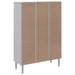 Bibliotecă SENJA, aspect ratan alb, 90x35x130 cm lemn masiv pin - WALTI WALTI