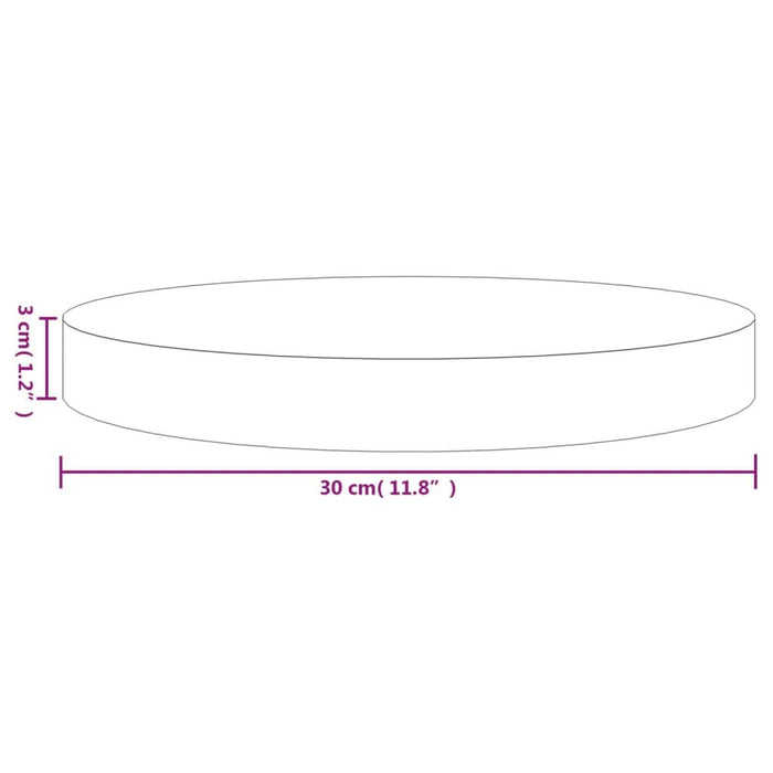 Blat de masă rotund, Ø30x3 cm, lemn masiv de pin - WALTI WALTI