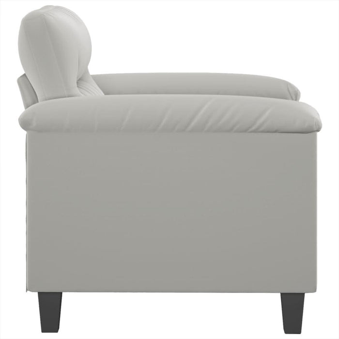 Fotoliu canapea, gri deschis, 60 cm, textil microfibră - WALTI WALTI