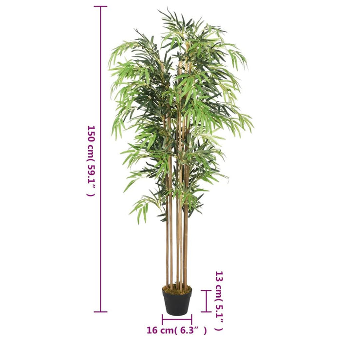 Arbore din bambus artificial 1095 de frunze 150 cm verde - WALTI WALTI