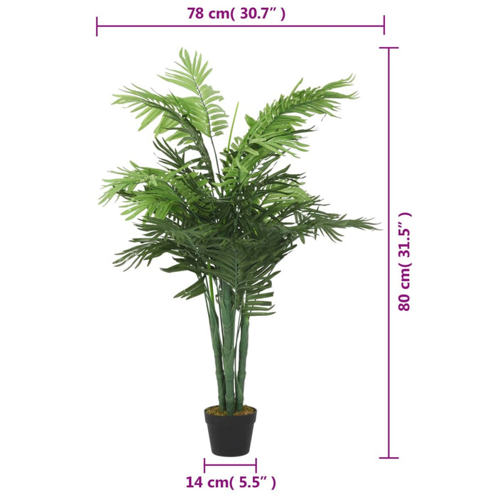 Palmier artificial 18 frunze 80 cm verde - WALTI WALTI