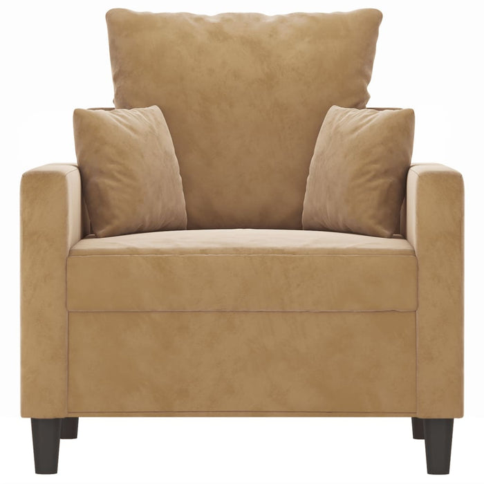 Fotoliu canapea, Maro, 60 cm, catifea - WALTI WALTI