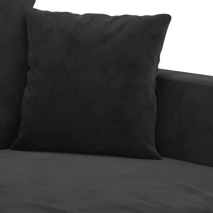 Canapea cu 2 locuri, negru, 120 cm, catifea - WALTI WALTI