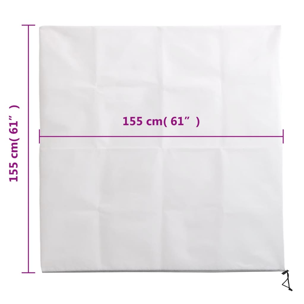 Protecție de fleece plante cu fermoar 2 buc 70 g/m² 1,55x1,55 m - WALTI