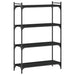 Bibliotecă cu 4 niveluri, negru, 80x30x120 cm, lemn prelucrat - WALTI WALTI