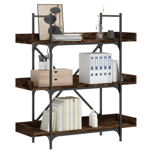 Bibliotecă 3 niveluri, stejar fumuriu, 100x33x108,5 cm, lemn - WALTI WALTI