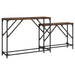 Mese console suprapuse, 2 buc, stejar fumuriu, lemn prelucrat - WALTI WALTI