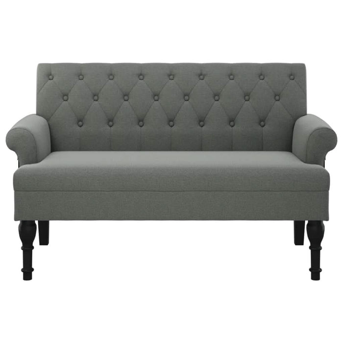 Bancă cu spătar, gri închis, 120x62x75,5 cm, material textil - WALTI WALTI