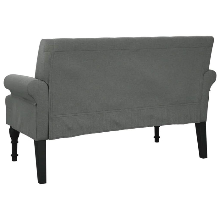 Bancă cu spătar, gri închis, 120x62x75,5 cm, material textil - WALTI WALTI