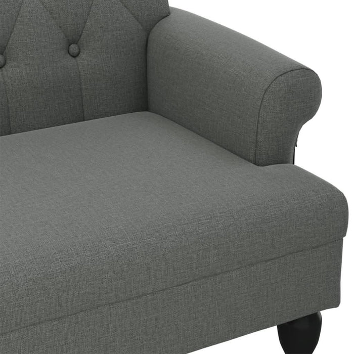 Bancă cu spătar, gri închis, 120x62x75,5 cm, material textil - WALTI WALTI