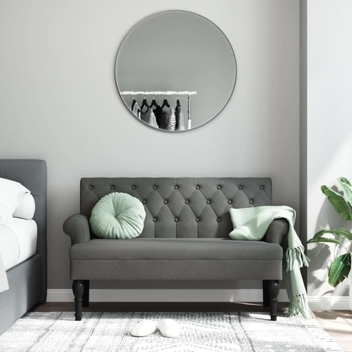 Bancă cu spătar, gri închis, 120x62x75,5 cm, material textil - WALTI WALTI