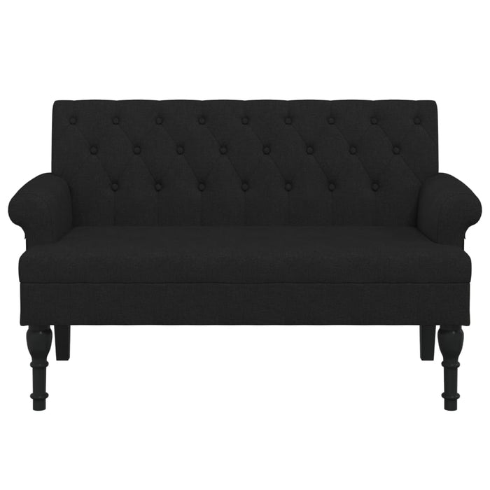 Bancă cu spătar, negru, 120x62x75,5 cm, textil - WALTI WALTI