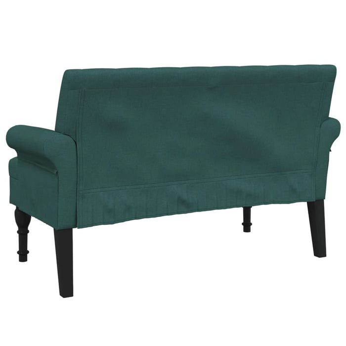 Banchetă cu spătar, verde închis, 120x62x75,5 cm, textil - WALTI WALTI