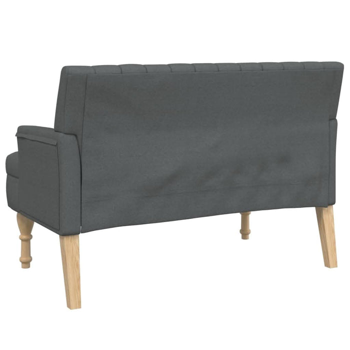 Banchetă cu perne, gri închis, 113x64,5x75,5 cm, textil - WALTI WALTI
