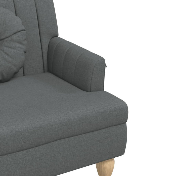 Banchetă cu perne, gri închis, 113x64,5x75,5 cm, textil - WALTI WALTI