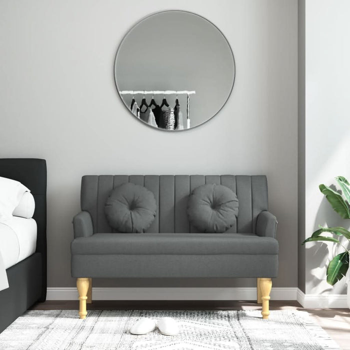 Banchetă cu perne, gri închis, 113x64,5x75,5 cm, textil - WALTI WALTI
