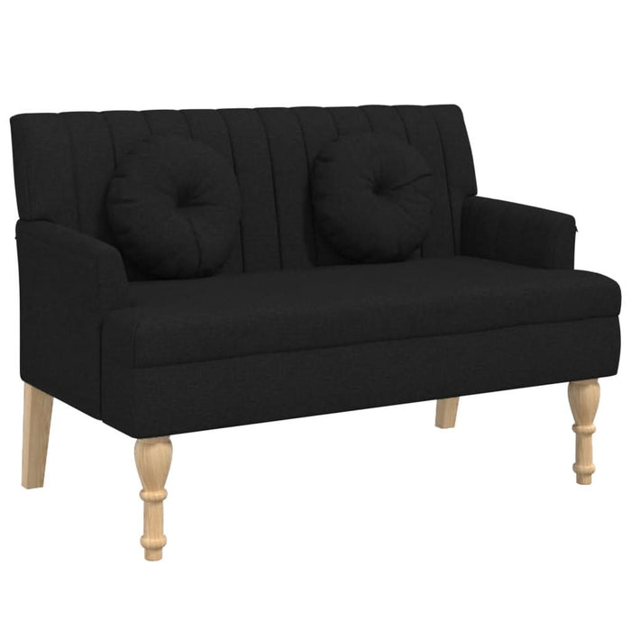 Banchetă cu perne, negru, 113x64,5x75,5 cm, textil - WALTI WALTI