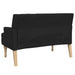 Banchetă cu perne, negru, 113x64,5x75,5 cm, textil - WALTI WALTI