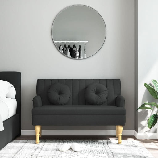 Banchetă cu perne, negru, 113x64,5x75,5 cm, textil - WALTI WALTI