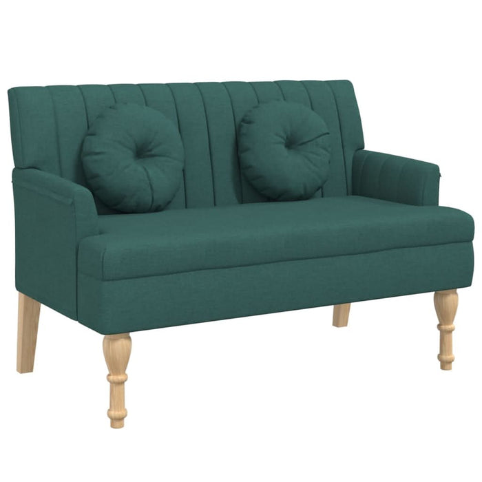 Banchetă cu perne, verde închis, 113x64,5x75,5 cm, textil - WALTI WALTI