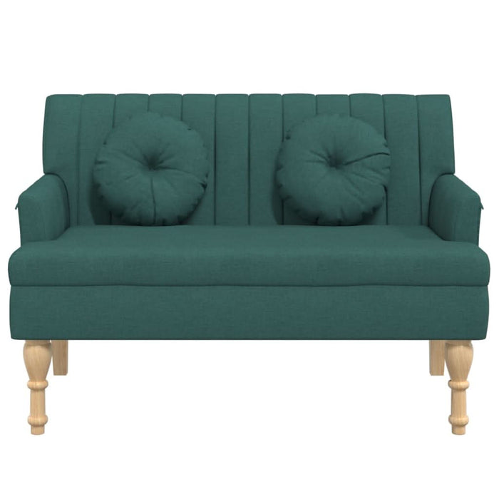 Banchetă cu perne, verde închis, 113x64,5x75,5 cm, textil - WALTI WALTI