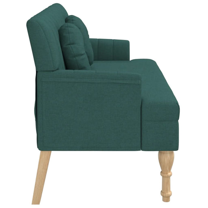 Banchetă cu perne, verde închis, 113x64,5x75,5 cm, textil - WALTI WALTI